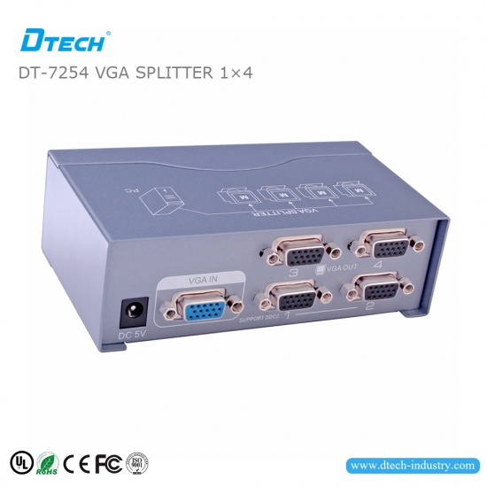 DT-7254 1 TO 4 250MHZ VGA SPLITTER