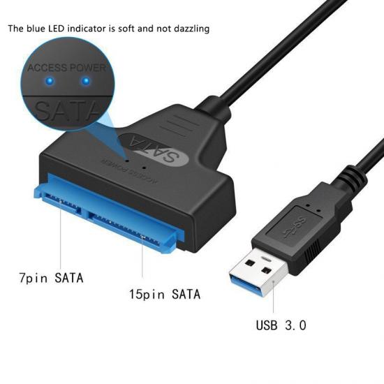 DTECH 0.2m USB 3.0 to SATA 22Pin external converter 2.5-inch SATA drive external hard drive computer USB to SATA Cable