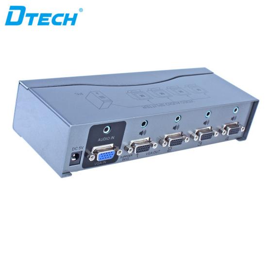 DTECH DT-AU7504 500MHZ VGA SPLITTER 1X4 with audio